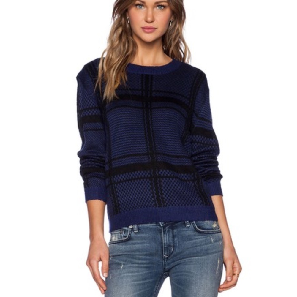 Lover and Friends Plaid Lawrence Sweater XS